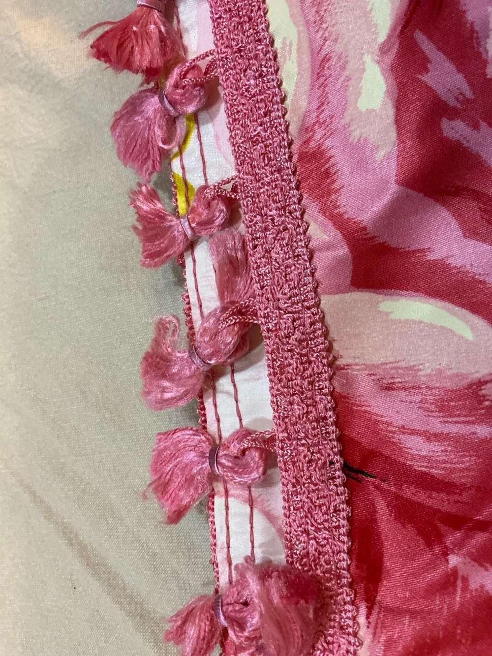 16 Pink drape Tassel Tiebacks/trims w/tassels & rings, crafters